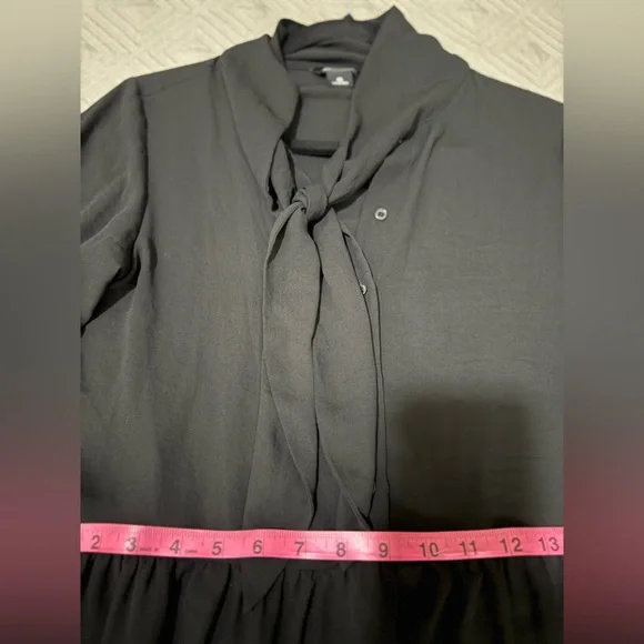 Monki Black Long Sleeve Dress, light weigh , - Picture 7 of 10